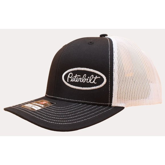 Richardson Other - Peterbilt Trucker Hat - Black/White Richardson 112 Snap Back Hat